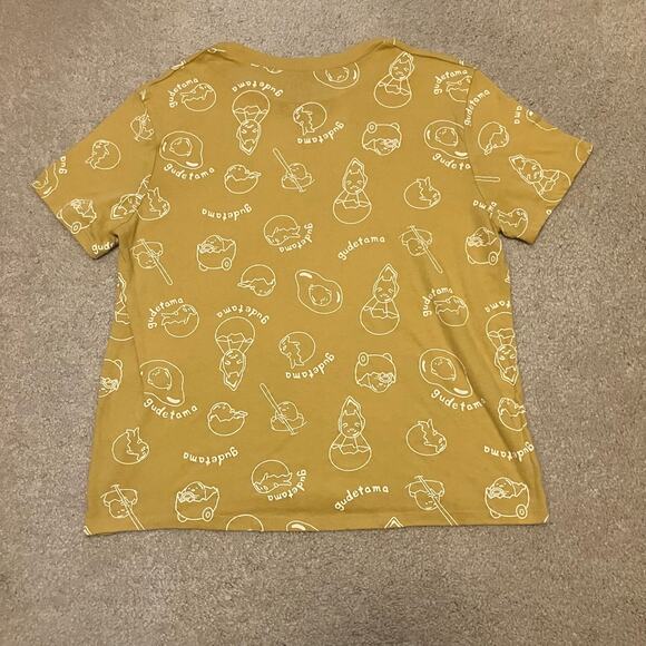 Gudetama graphic tshirt Sanrio kawaii lazy egg yellow kawaii Japan - Picture 2 of 4